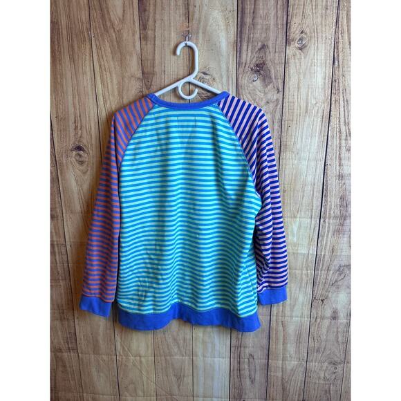 Land's End Striped Pullover Sweatshirt Size Women's L 14-16 - Picture 5 of 5